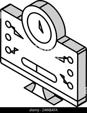 Illustration isometrischer Symbolvektorvektoren für Shareware-Upload Stock Vektor