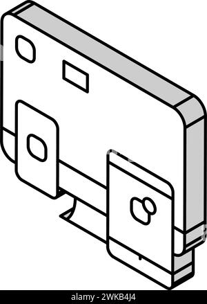 Isometrische Symbolvektorgrafik der Anwendungssoftware Stock Vektor