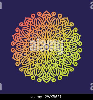 Färbung Mandala Design Vektor Illustration. Ethnische Ornament Dekoration florale runde abstrakte Mandala Muster Vektor Illustration. Stock Vektor