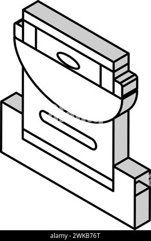 Isometrische Iconvektorillustration des Parkettlackes Stock Vektor