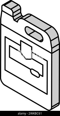Pestizid-Flüssigkanister isometrische Icon-Vektor-Illustration Stock Vektor