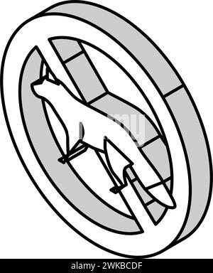 fox Control Isometrisches Symbol Vektorillustration Stock Vektor
