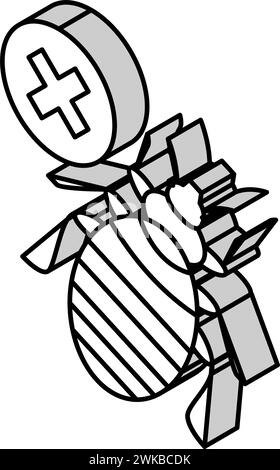 Isometrische Isometrie Vektorillustration der Bettwanzbehandlung Stock Vektor