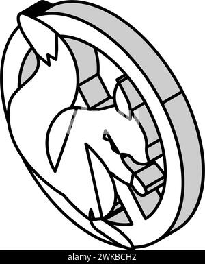 Illustration des isometrischen Symbols der Eichhörnchen-Steuerung Stock Vektor