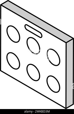 Isometrische Symbolvektorillustration der Skin-Palette Stock Vektor