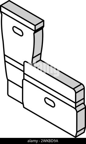 Sonnencreme kosmetische Verpackung isometrische Icon Vektor Illustration Stock Vektor