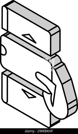 svg Internet Scroll isometrische Icon Vektor-Illustration Stock Vektor