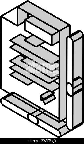 Seitennavigation Bildlauf isometrische Symbolvektorgrafik Stock Vektor