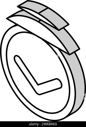 Bildlauf nach unten isometrische Symbolvektorgrafik Stock Vektor