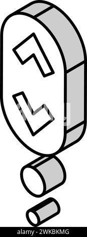 Bildlaufsymbol isometrische Symbolvektorgrafik Stock Vektor