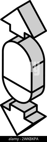 Abbildung des isometrischen Symbols mit dem Rad Stock Vektor