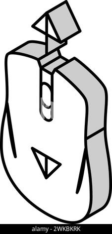 Mausscrollen isometrische Symbolvektorgrafik Stock Vektor