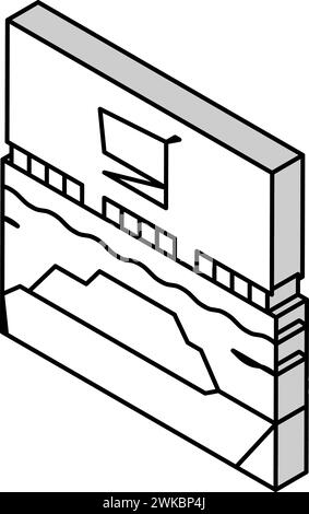 Tropische Kreuzfahrt Urlaub isometrische Symbol Vektor Illustration Stock Vektor