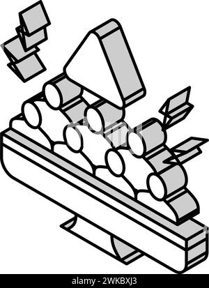 Die isometrische Ikonenvektorillustration des sozialen Boykotts Stock Vektor