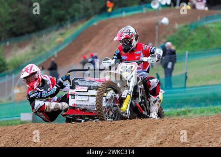 FIM Sidecar Weltmeisterschaft 2015, Rudersberg Motocross, Rudersberg, Baden-Württemberg, Deutschland Stockfoto