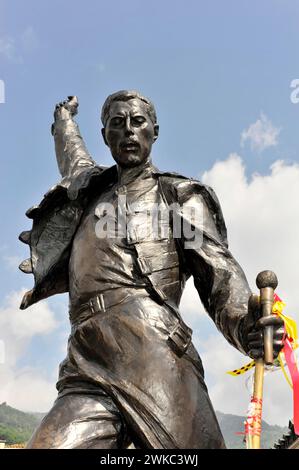 Gedenkstätte für Freddie Mercury, 1946, 1991, am Quai de la Rouvenaz, Montreux, Kanton Waadt, Schweiz Stockfoto