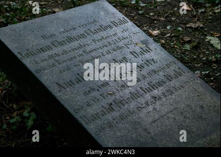 Der Eliasfriedhof in Dresden gilt als kulturell und historisch bedeutendster Friedhof der Stadt. Die Grabstätte in der Pirnaische Stockfoto