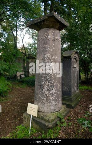 Der Eliasfriedhof in Dresden gilt als kulturell und historisch bedeutendster Friedhof der Stadt. Die Grabstätte in der Pirnaische Stockfoto