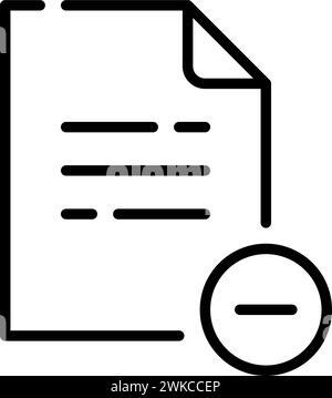 Rechteckiges Strichbildsymbol mit Minuszeichen für Branding-Grafiken Stock Vektor