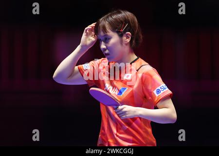 MIU Hirano (JPN), 19. FEBRUAR 2024 - Tischtennis : ITTF World Team Table Tennis Championships Finals Busan 2024 Women's Team Group Stage im BEXCO Convention Centre, Busan, Südkorea. (Foto: YUTAKA/AFLO SPORT) Stockfoto