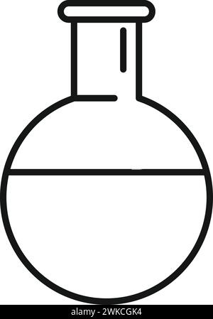 Symbol für Blutgefäß-Test Konturvektor. Chemikalientopf. Überprüfen Sie die Krebsuntersuchung Stock Vektor
