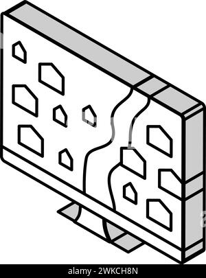 Strategie Videospiel Isometrische Iconvektorillustration Stock Vektor