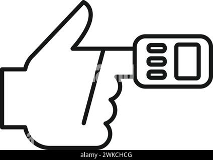 Blutdrucksymbol-Konturvektor testen. mrt-Scan. Laborklinikpatient Stock Vektor