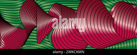 Eine bunte Welle. Gradientendesign einer geschwungenen Linie. Vektorabbildung Stock Vektor