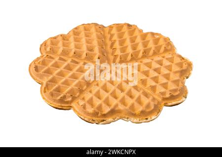 Eine Herzwaffel auf dunkelweißem Hintergrund Stockfoto