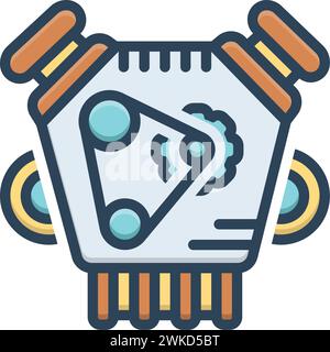 Symbol für Motoren, Motor Stock Vektor