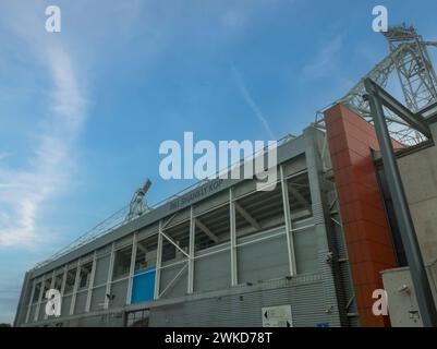 Das Deepdale Stadion ist das Heimstadion des Preston North End Football Club in Lancashire, Großbritannien Stockfoto