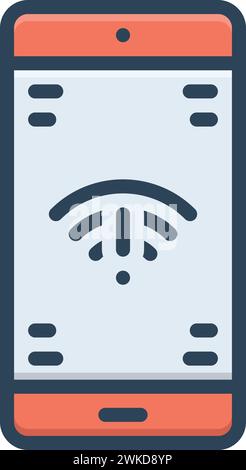 Symbol für offline, mobil Stock Vektor