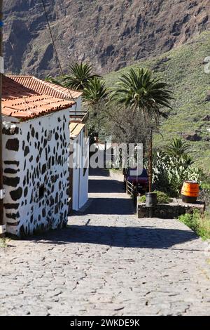 Straße im Dorf Masca auf Teneriffa Stockfoto