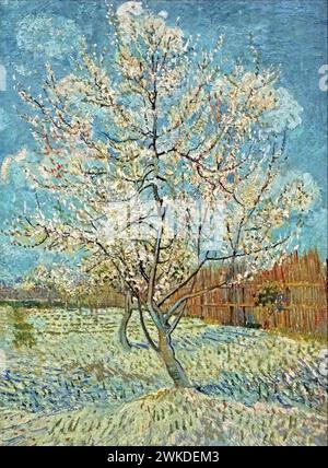 The Pink Peach Tree (1888) von Vincent van Gogh (1853-1890) Stockfoto