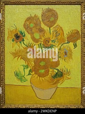 Sonnenblumen (1889) von Vincent van Gogh (1853-1890) Stockfoto