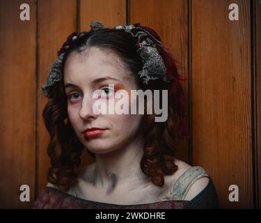 Worcester, Großbritannien. Februar 2024. Die Ragged Victorians (The Great Unwashed)-Reenactment-Gruppe nimmt als Teil von Living History 2024 Teil Stockfoto