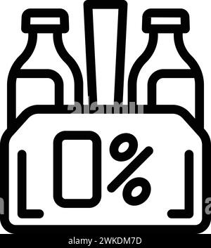 Alkoholfreies Bier Alternative Symbol Umrissvektor. Nicht alkoholfreie Brühflaschen. Bier-Bier-Getränk Stock Vektor