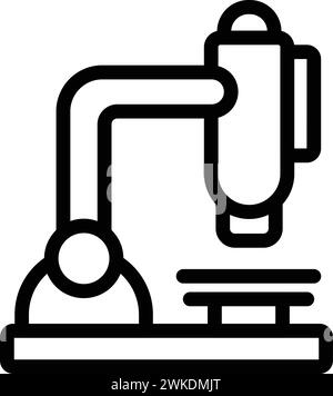 Symbol für die Analyse der Biergärung Konturvektor. Brauereiproduktion. Alkoholfreies Bier Stock Vektor