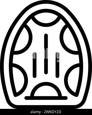 Hilfe Boot Symbol Kontur Vektor. Überlebensobjekt. Schiffswrack im Ozean Stock Vektor