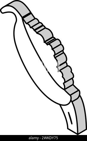 Unterlegscheibe Reis isometrische Symbol Vektor-Illustration Stock Vektor