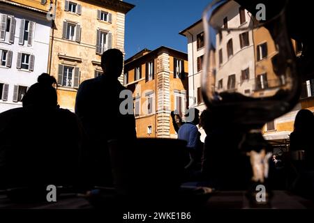 Italien, Roma, 17.04.2022. Tourismus durch die Stadt Rom, die italienische Hauptstadt, mit ihren Denkmälern und archäologischen Stätten. Italie, Rom, le 2022-04- Stockfoto