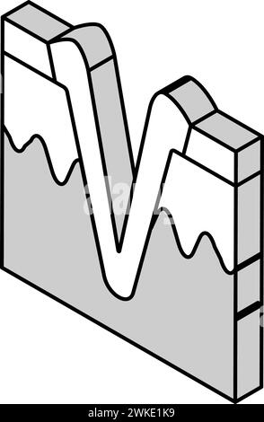 Eispickel Akne Narbe isometrische Symbol Vektor Illustration Stock Vektor