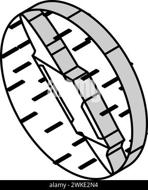 Keloidnarbe isometrische Symbolvektorillustration Stock Vektor