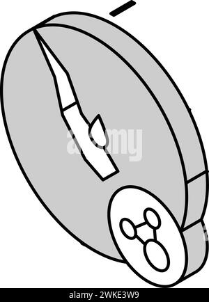 Chemische Peelnarbenbehandlung isometrische Symbol-Vektor-Illustration Stock Vektor