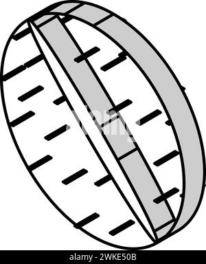Schwangerschaftsdehnungsstreifen isometrische Symbolvektorillustration Stock Vektor
