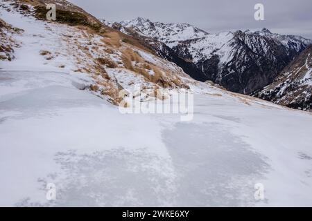 Puerto Viejo de Bielsa, Huesca, Aragón, Cordillera de Los Pirineos, Spanien. Stockfoto