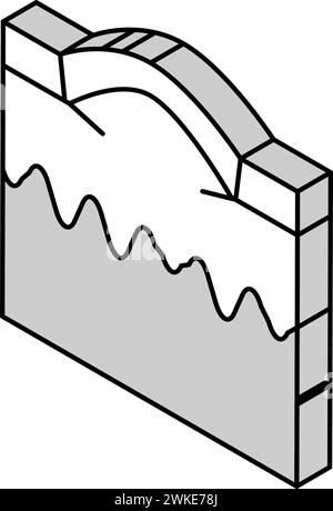 Boxcar Akne Narbe isometrische Icon Vektor Illustration Stock Vektor