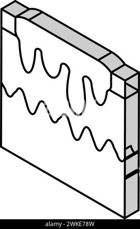 Isometrische Ikonenvektorillustration der hypertrophen Aknennarbe Stock Vektor