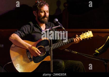 Maria del Mar Bonet i Verdaguer, Konzert in der Kirche von Consolacio, Sant Joan, Mallorca, Spanien. Stockfoto