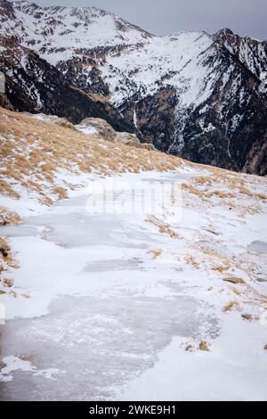 Puerto Viejo de Bielsa, Huesca, Aragón, Cordillera de Los Pirineos, Spanien. Stockfoto